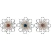 Kirkland's Home Layered Metal & Wood Flower Wall Plaques, Set Of 3- Wall Plaques