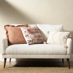 Kirkland's Home Layla Vanilla Speckle Loveseat- Sofas & Loveseats