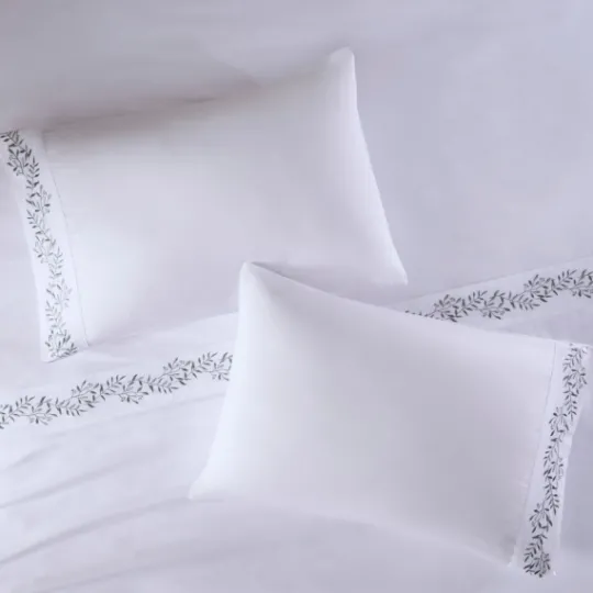 Kirkland's Home Leafy Vine Hem Microfiber 4-Pc. Full Sheet Set- Bed Sheets