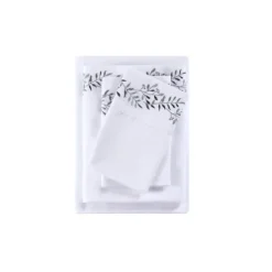 Kirkland's Home Leafy Vine Hem Microfiber 4-Pc. King Sheet Set- Bed Sheets
