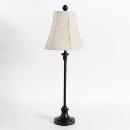 Kirkland's Home Leah Black Candlestick Buffet Lamp- Buffet Lamps