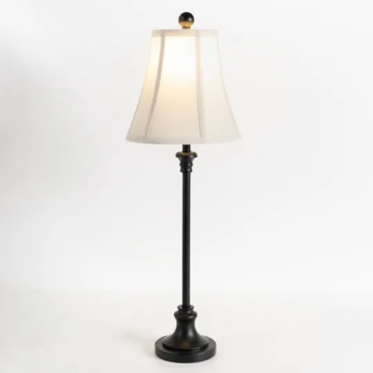 Kirkland's Home Leah Black Candlestick Buffet Lamp- Buffet Lamps