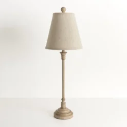Kirkland's Home Leah Cream Candlestick Buffet Lamp- Buffet Lamps