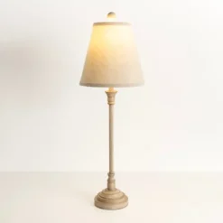 Kirkland's Home Leah Cream Candlestick Buffet Lamp- Buffet Lamps