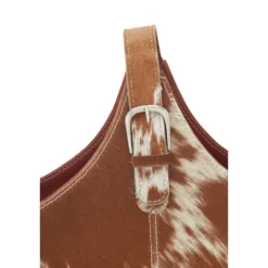 Kirkland's Home Leather Hide Modern Magazine Rack Basket- Baskets & Boxes