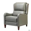 Kirkland's Home Leather Nailhead Traditional Recliner- Accent Chairs