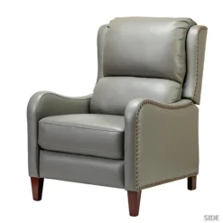Kirkland's Home Leather Nailhead Traditional Recliner- Accent Chairs