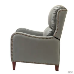 Kirkland's Home Leather Nailhead Traditional Recliner- Accent Chairs