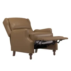 Kirkland's Home Leather Nailhead Trim Classic Recliner- Accent Chairs