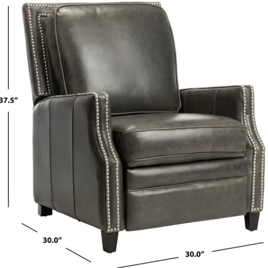 Kirkland's Home Leather Nailhead Trim Recliner- Accent Chairs
