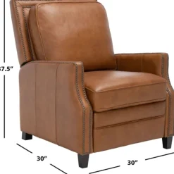 Kirkland's Home Leather Nailhead Trim Recliner- Accent Chairs