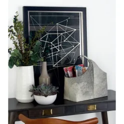 Kirkland's Home Leather Textured Magazine Rack- Baskets & Boxes