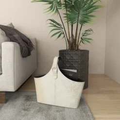 Kirkland's Home Leather Textured Magazine Rack- Baskets & Boxes
