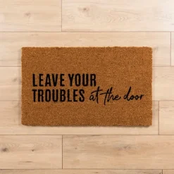 Kirkland's Home Leave Your Troubles Doormat- Doormats