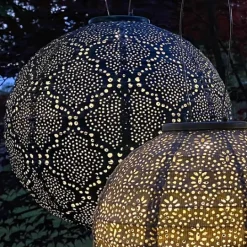 Kirkland's Home Led Round Sea Outdoor Hanging Lantern- Outdoor Lighting