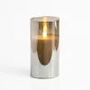 Kirkland's Home Led Soft Flame Glass Pillar Candle, 4X6 In.- Flameless Candles