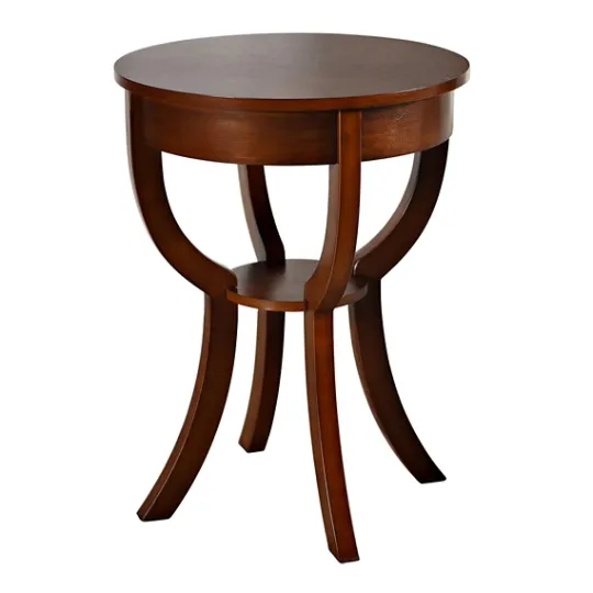 Kirkland's Home Leila Round Cherry Accent Table- Accent & End Tables