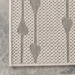 Kirkland's Home Lela Gray Raindrop Cascade Outdoor Rug, 5X8- Outdoor Rugs