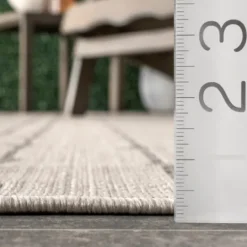 Kirkland's Home Lela Gray Raindrop Cascade Outdoor Rug, 5X8- Outdoor Rugs