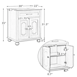 Kirkland's Home Leonhard Marble Sink Vanity- Bathroom Furniture
