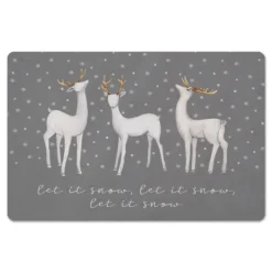 Kirkland's Home Let It Snow Reindeer Christmas Floor Mat- Kitchen & Floor Mats
