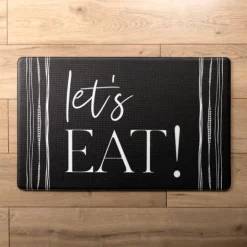 Kirkland's Home Let'S Eat Monochrome Kitchen Mat- Kitchen & Floor Mats
