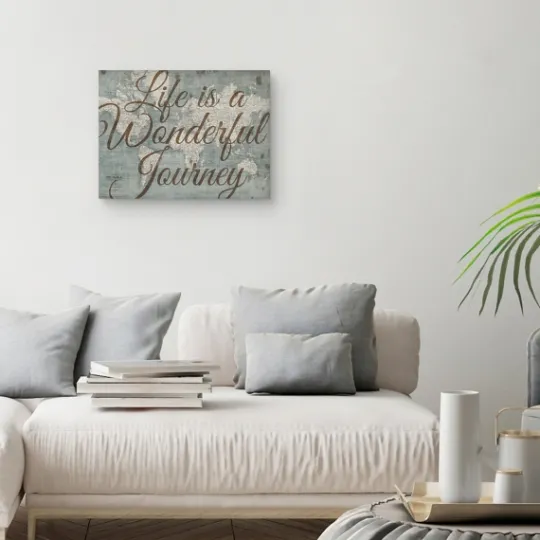 Kirkland's Home Life Is A Wonderful Journey Canvas Art Print- Wall Quotes & Signs