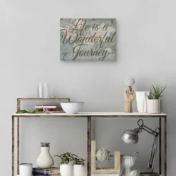 Kirkland's Home Life Is A Wonderful Journey Canvas Art Print- Wall Quotes & Signs
