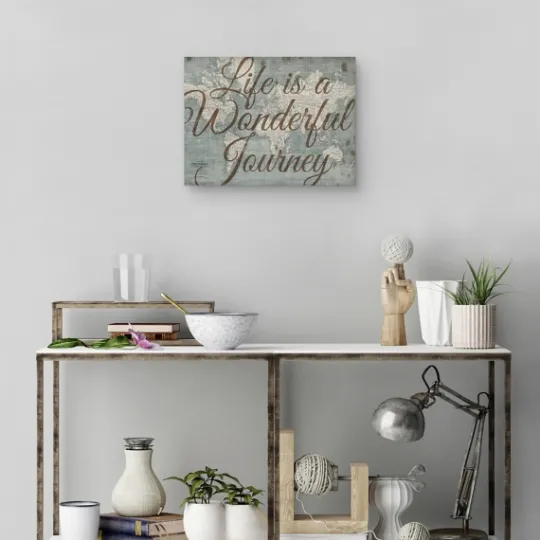 Kirkland's Home Life Is A Wonderful Journey Canvas Art Print- Wall Quotes & Signs