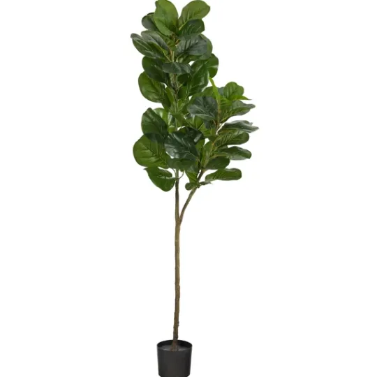 Kirkland's Home Lifelike Fiddle Leaf Fig In Black Planter, 4.5 Ft.- Trees & Topiaries