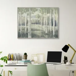 Kirkland's Home Light Aspens Forest Framed Wall Art- Framed Art