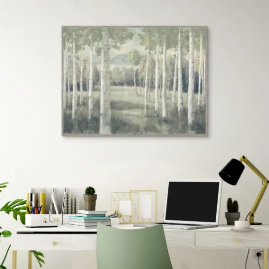 Kirkland's Home Light Aspens Forest Framed Wall Art- Framed Art