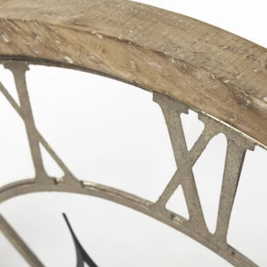 Kirkland's Home Light Brown Carved Wooden Clock- Clocks