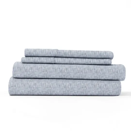 Kirkland's Home Light Chambray 4-Pc. Full Bed Sheet Set- Bed Sheets