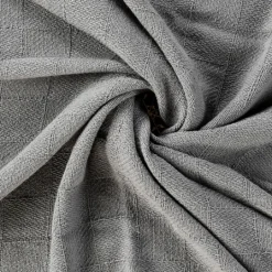 Kirkland's Home Light Checkered Weave Fringe Throw- Blankets & Throws