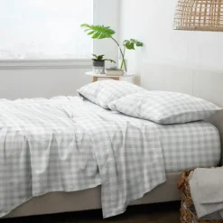 Kirkland's Home Light Country Plaid 4-Pc. Queen Bed Sheet Set- Bed Sheets