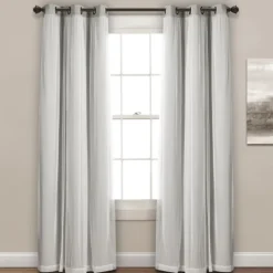 Kirkland's Home Light Curtain Panel Set With Overlay, 108 In.- Curtains & Drapes