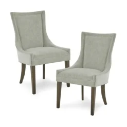 Kirkland's Home Light Curved Back Leg 2-Pc. Dining Chair Set- Dining Chairs