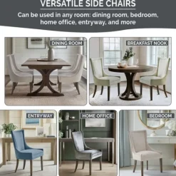 Kirkland's Home Light Curved Back Leg 2-Pc. Dining Chair Set- Dining Chairs
