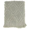 Kirkland's Home Light Diamond Pattern Throw Blanket- Blankets & Throws