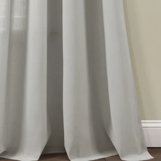 Kirkland's Home Light Faux Linen Curtain Panel Set, 84 In.- Curtains & Drapes