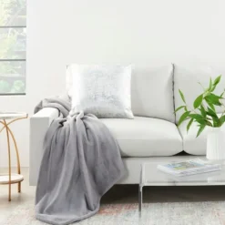 Kirkland's Home Light Faux Sheared Mink Throw- Blankets & Throws