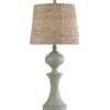 Kirkland's Home Light Gray Balustrade Table Lamp- Table Lamps