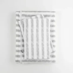 Kirkland's Home Light Gray Stripes 3-Pc. Twin Duvet Cover Set- Duvets