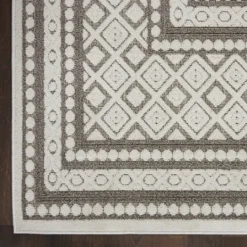 Kirkland's Home Light Gray Tile Motif Outdoor Area Rug, 5X7- Outdoor Rugs