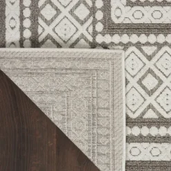 Kirkland's Home Light Gray Tile Motif Outdoor Area Rug, 5X7- Outdoor Rugs