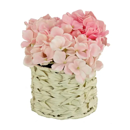 Kirkland's Home Light Hydrangea Arrangement In Basket- Arrangements & Greenery