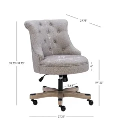 Kirkland's Home Light Miller Tufted Office Chair- Office Furniture