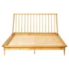 Kirkland's Home Light Oak Modern Spindle Wooden Queen Bed- Beds & Headboards