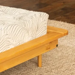Kirkland's Home Light Oak Modern Spindle Wooden Queen Bed- Beds & Headboards
